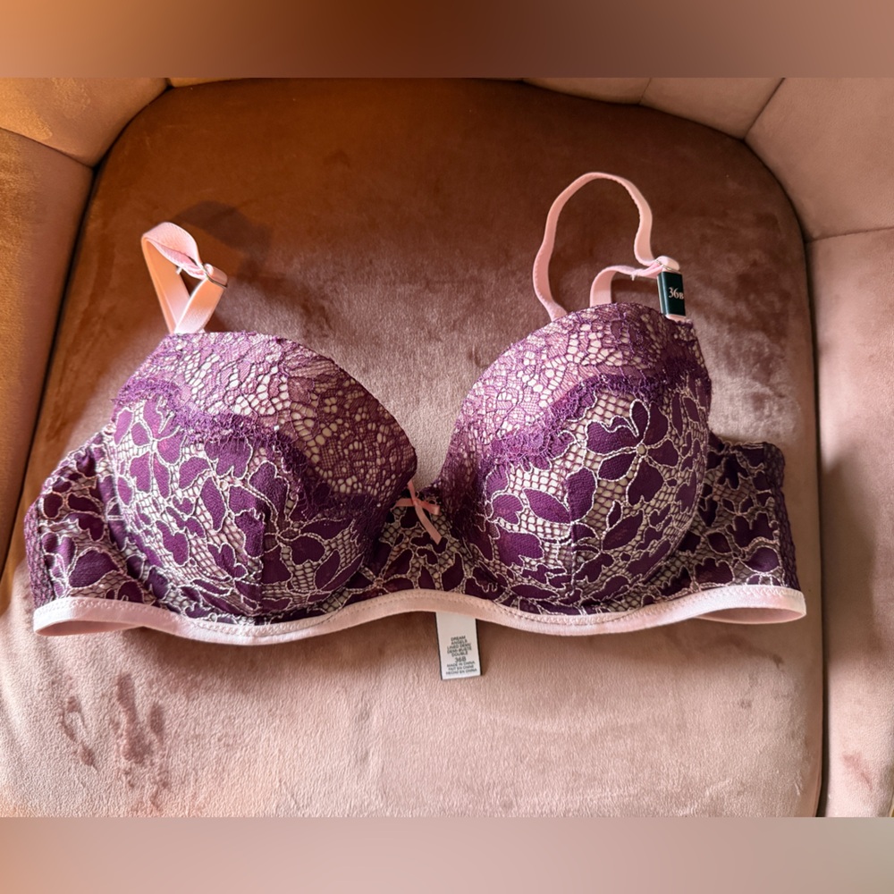 Victoria's Secret Purple and Pink Lace Bra